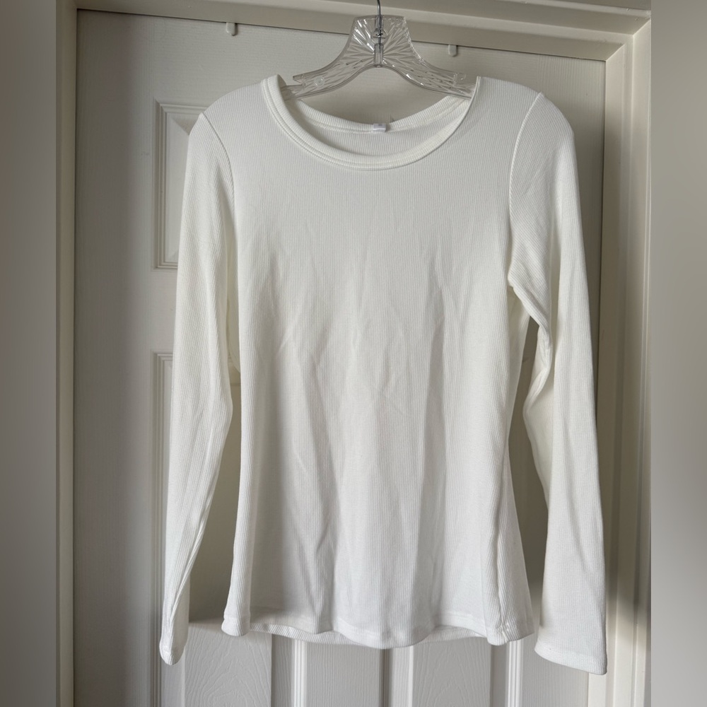 Elegant White Long Sleeve Tee